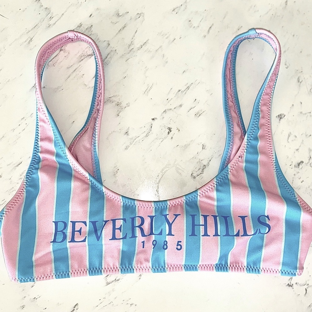 Beverly Hills Striped Bikini Top
